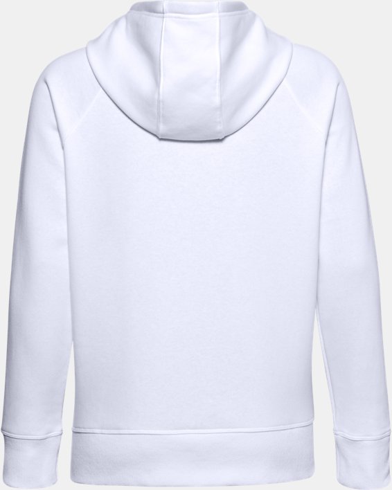 Sudadera con capucha de tejido Fleece UA Rival HB para mujer, White, pdpMainDesktop image number 5